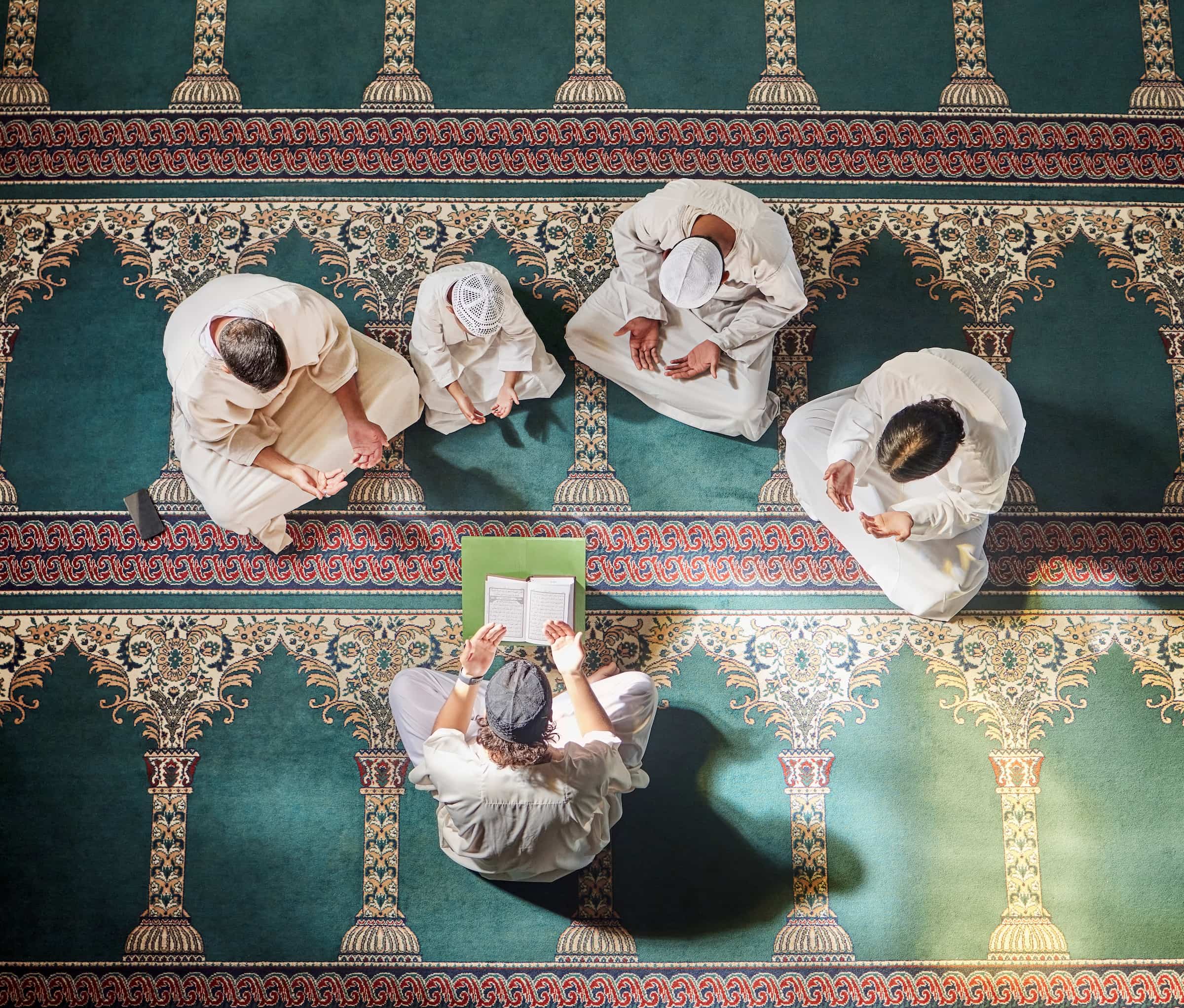 Above mosque carpet group and quran for faith (1)