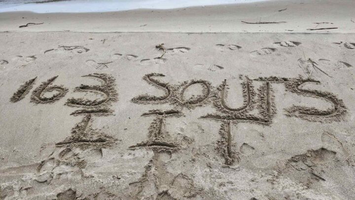 163 iit scouts writing in the sand
