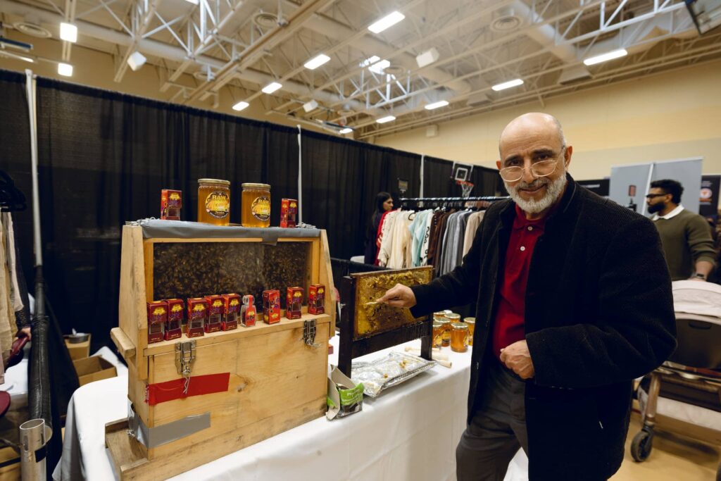 Honey producing vendor at iit business expo